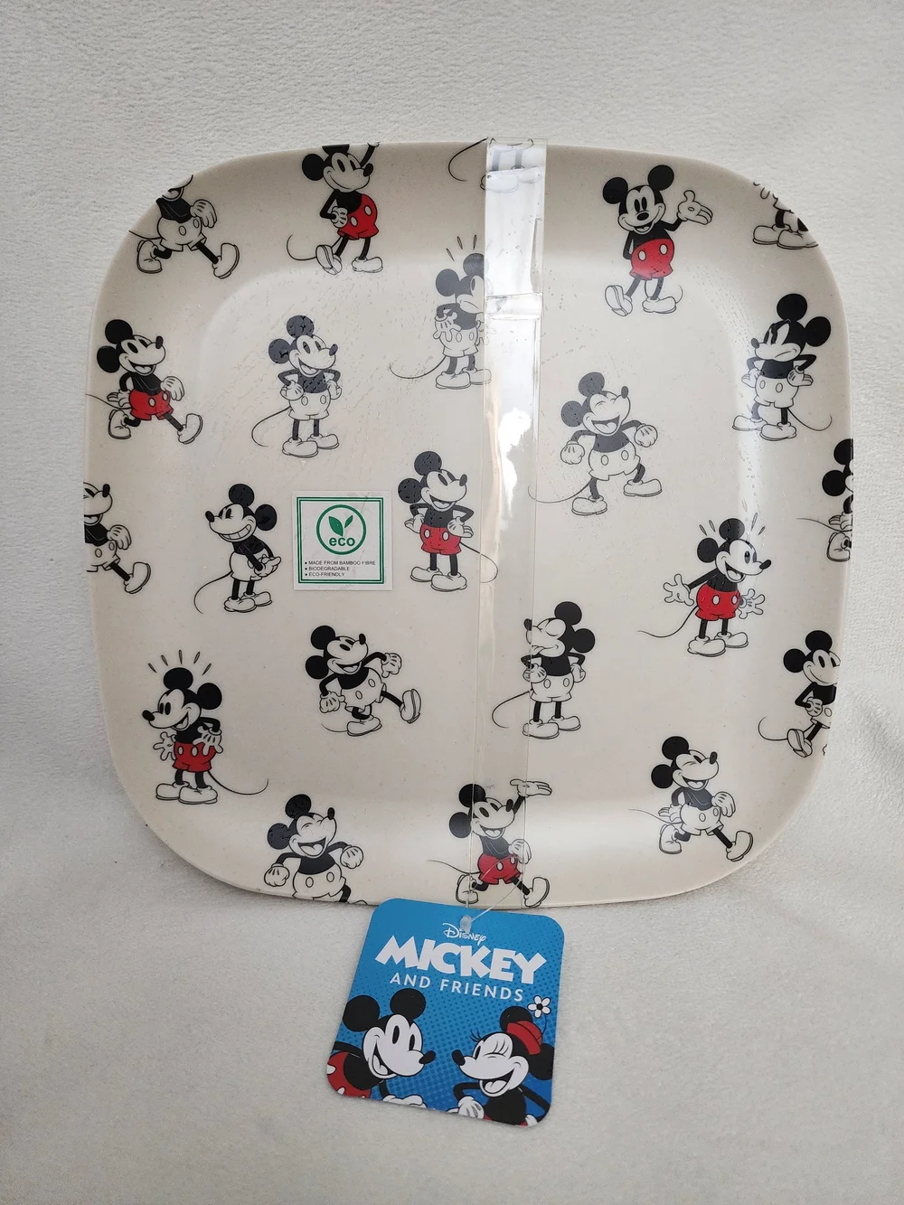 Disney Mickey Mouse Cream Party Plate and Tray Set Of 9